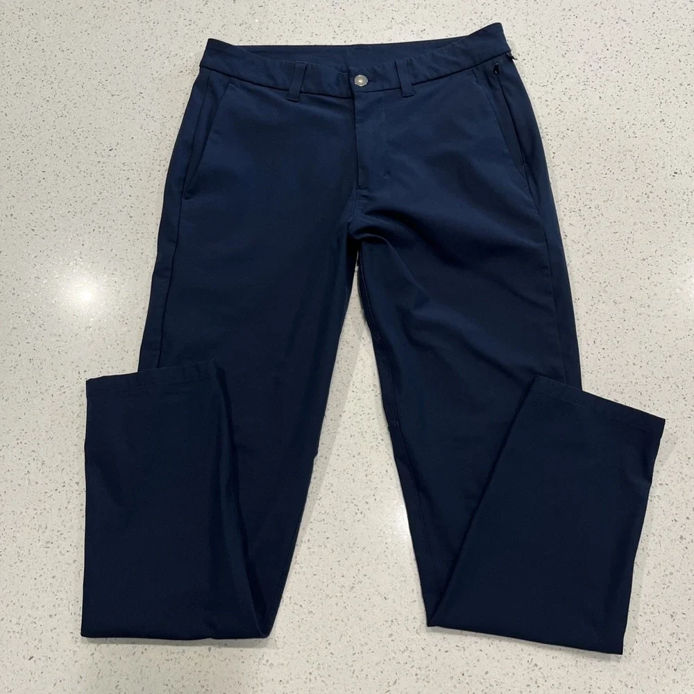 Lululemon Commission Slim-Fit Pant 30 Blue Warpstreme ABC Stretch LM5AF1S